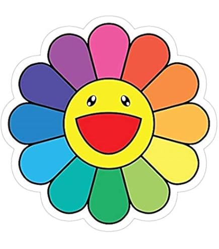 【6】 ひまり 様 ♡smile flower♡ Amazon.com: Takashi Murakami Happy Flower Decal Sticker